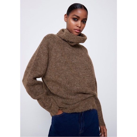 Zara WOOL AND ALPACA BLEND SWEATER - Picture 6 of 12